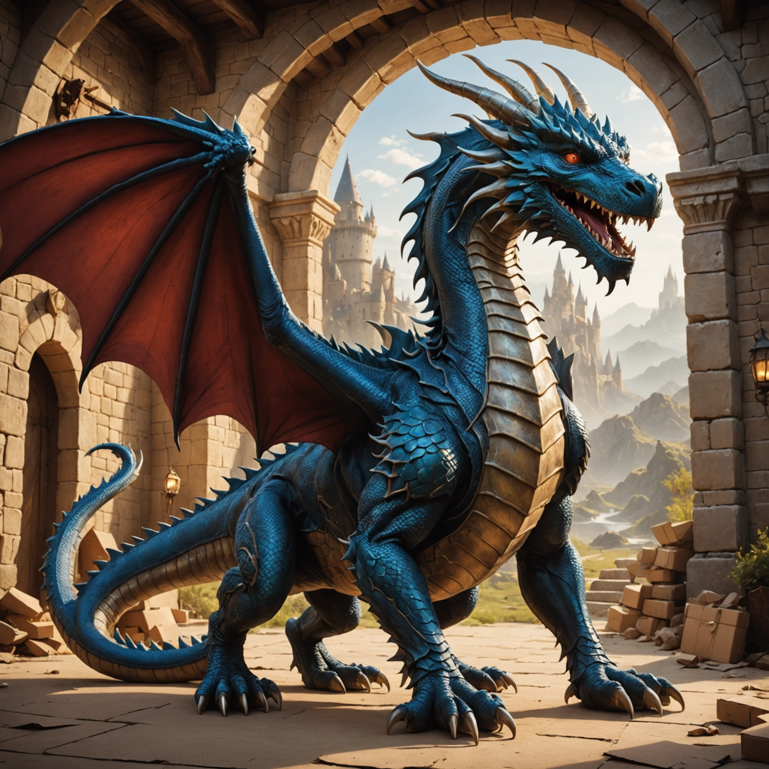 Как сделать дракона из картона 3D большой: для декора